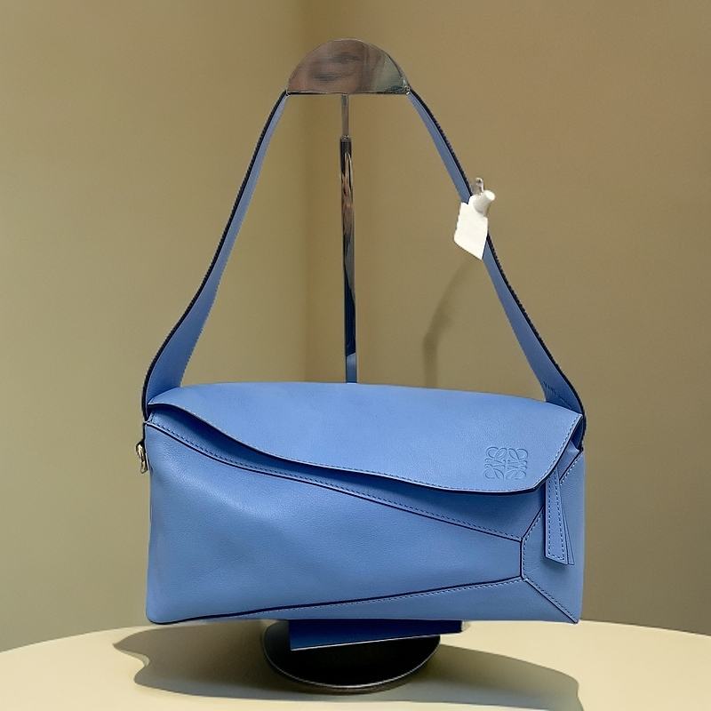 95新 LOEWE/罗意威 罗意威 蓝色几何包 女包 单肩包 8834540