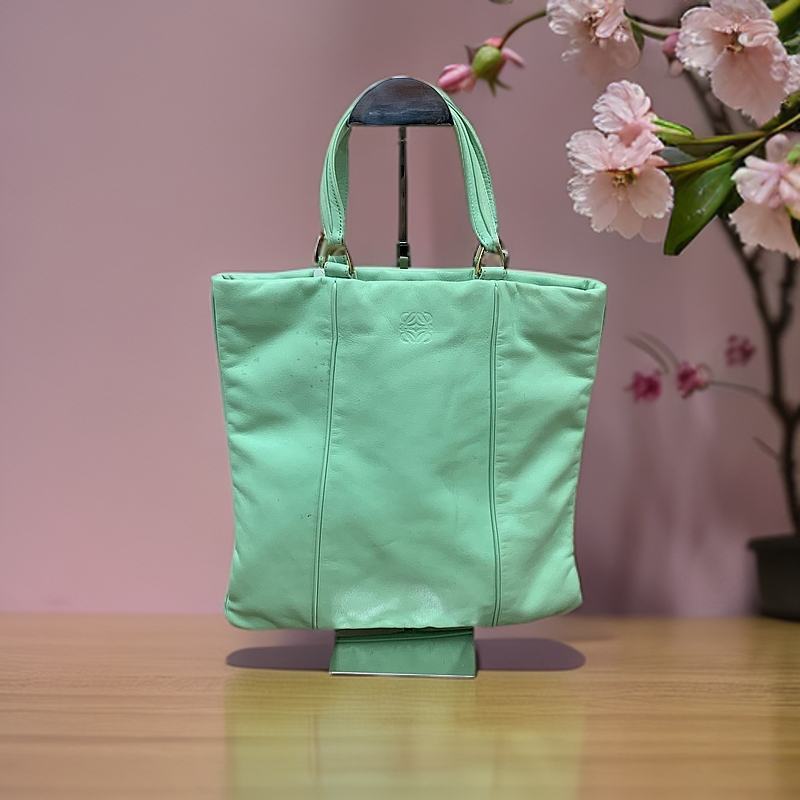 95新 LOEWE/罗意威 罗意威薄荷绿托特包 10042712