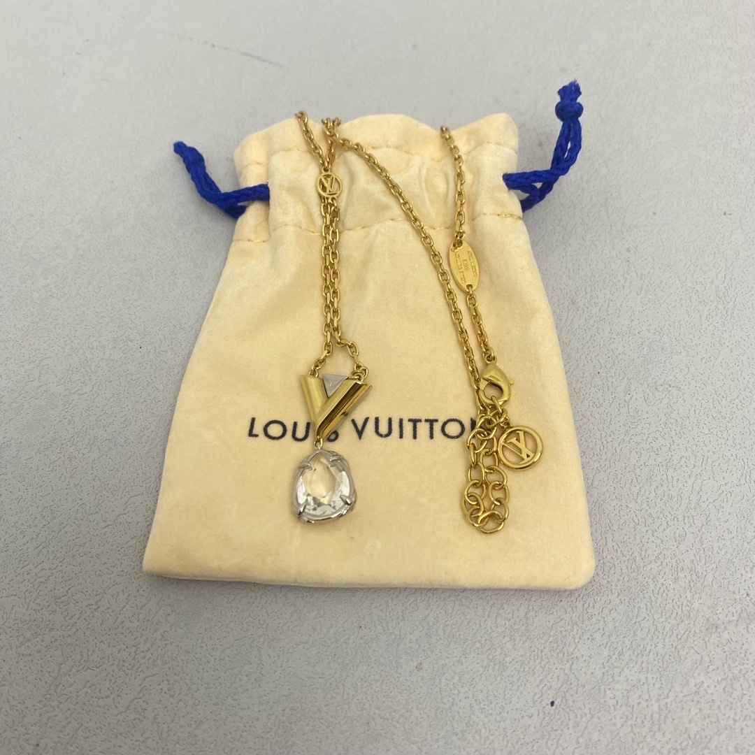 95新 LV LV 金色水晶项链 10636434
