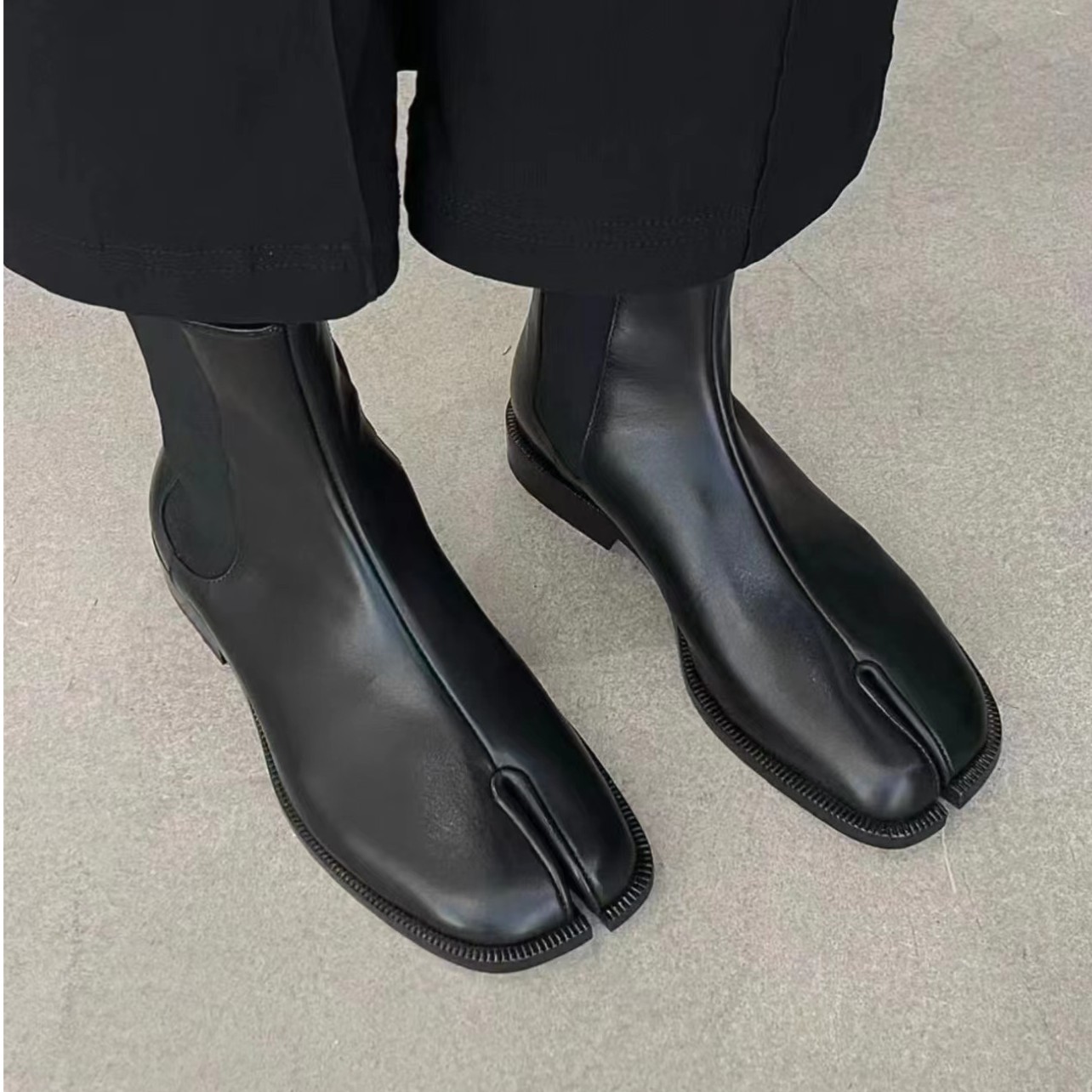 【DWANG新款】小众设计M6经典英伦风女士切尔西靴短筒分趾弹力短靴