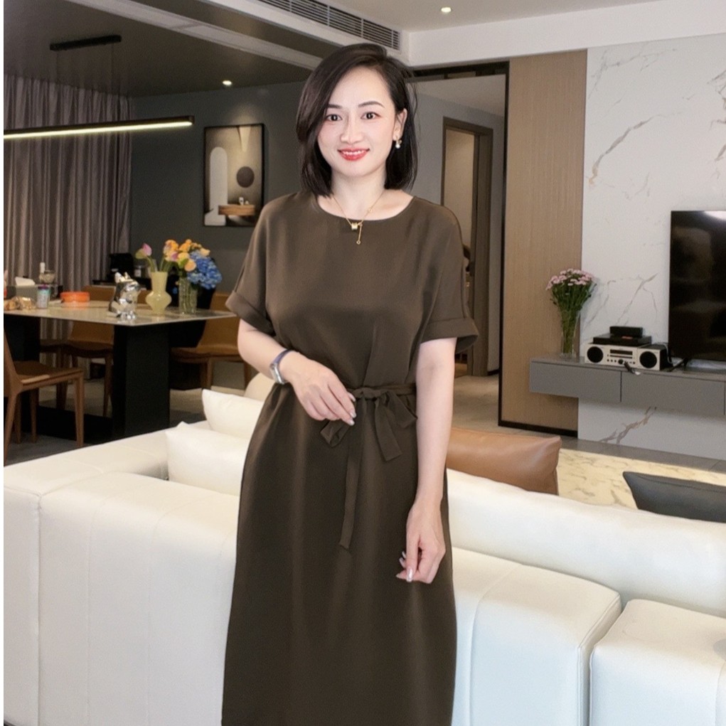 《高定系列》重绉40姆米桑蚕丝连衣裙90319气质时尚休闲