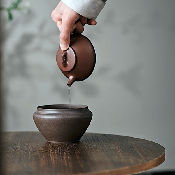 DG 【达观说器】水盂（素隐2）天青泥500ml 10.3*7.5cm 茶香