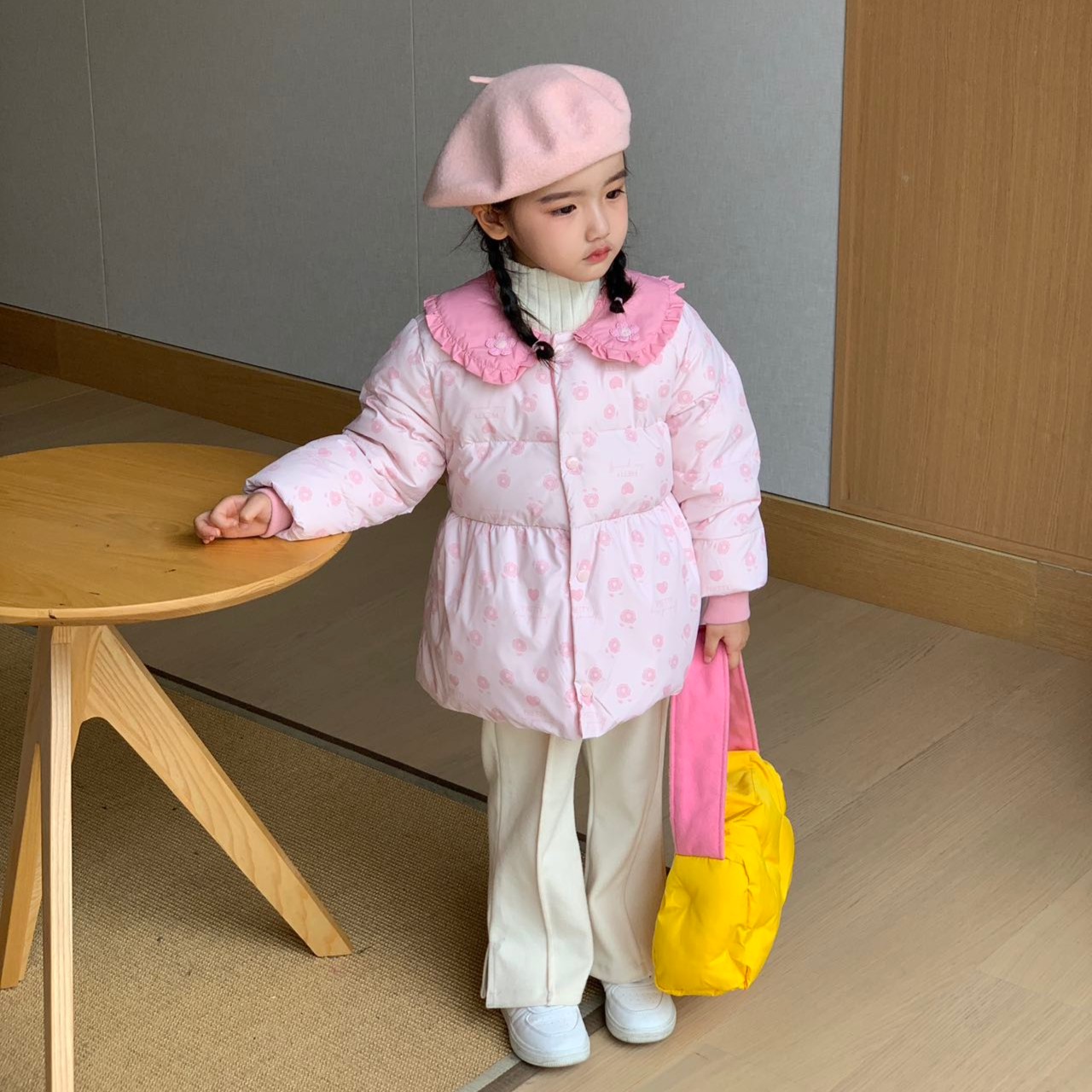 {轻薄款}羽绒服公主风女童新款儿童碎花冬季保暖时尚洋气加厚