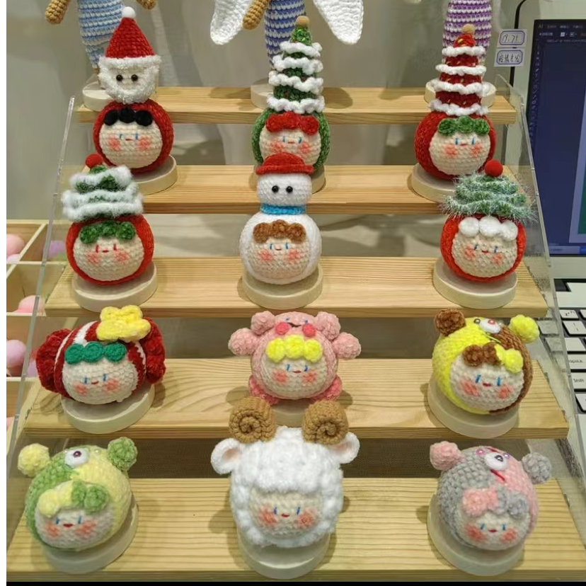 豌豆织物品牌纯手工钩织玩偶、摆件、团子美观制品各种款式任意选