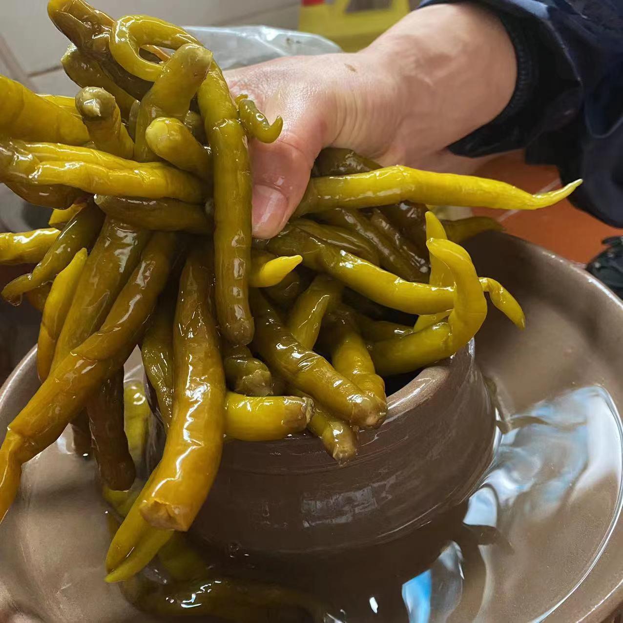 香脆酸辣椒无添加农产品湖南特产中辣不好吃包退腌辣椒泡椒葱1g