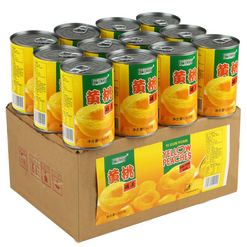 正宗黄桃罐头正品整箱罐装*克砀山特产新鲜糖水水果罐头批发葱1g