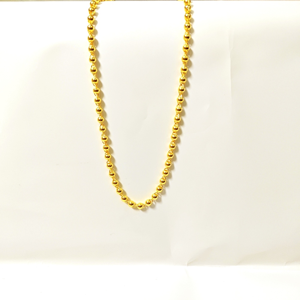 《香港黄金》足金珠珠项链时尚百搭光珠