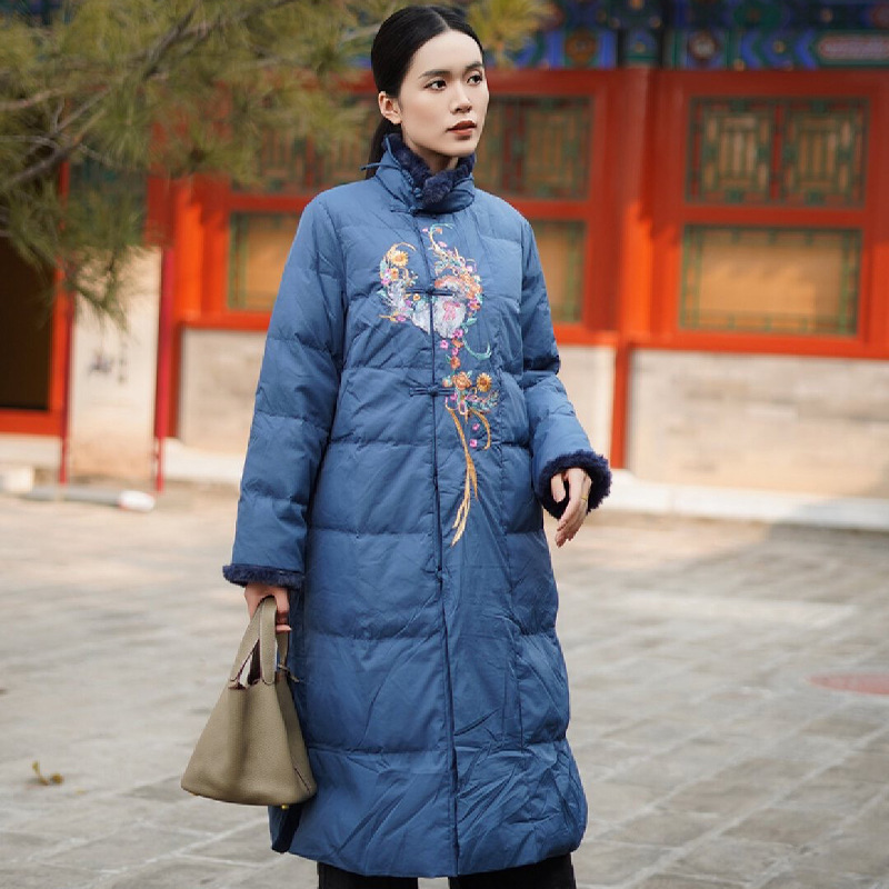 大吉2024冬季新款新款原创文艺复古中式立领保暖冬装3188