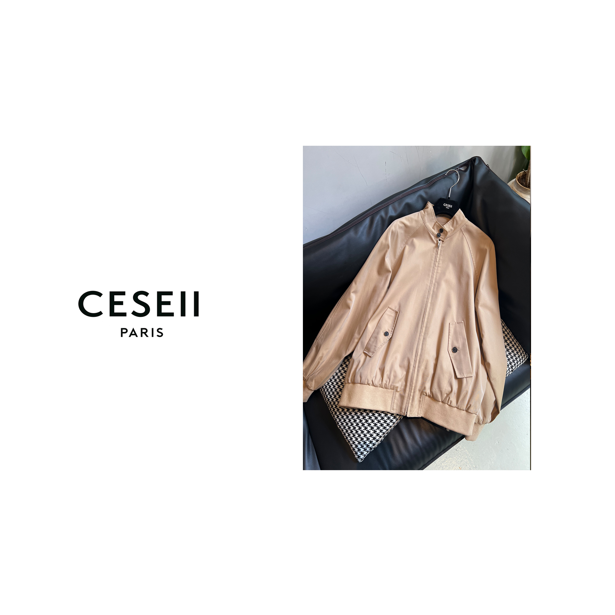 【XJ1223】CESEII秋冬季新款时尚绣花工艺百搭减龄男女同款外套