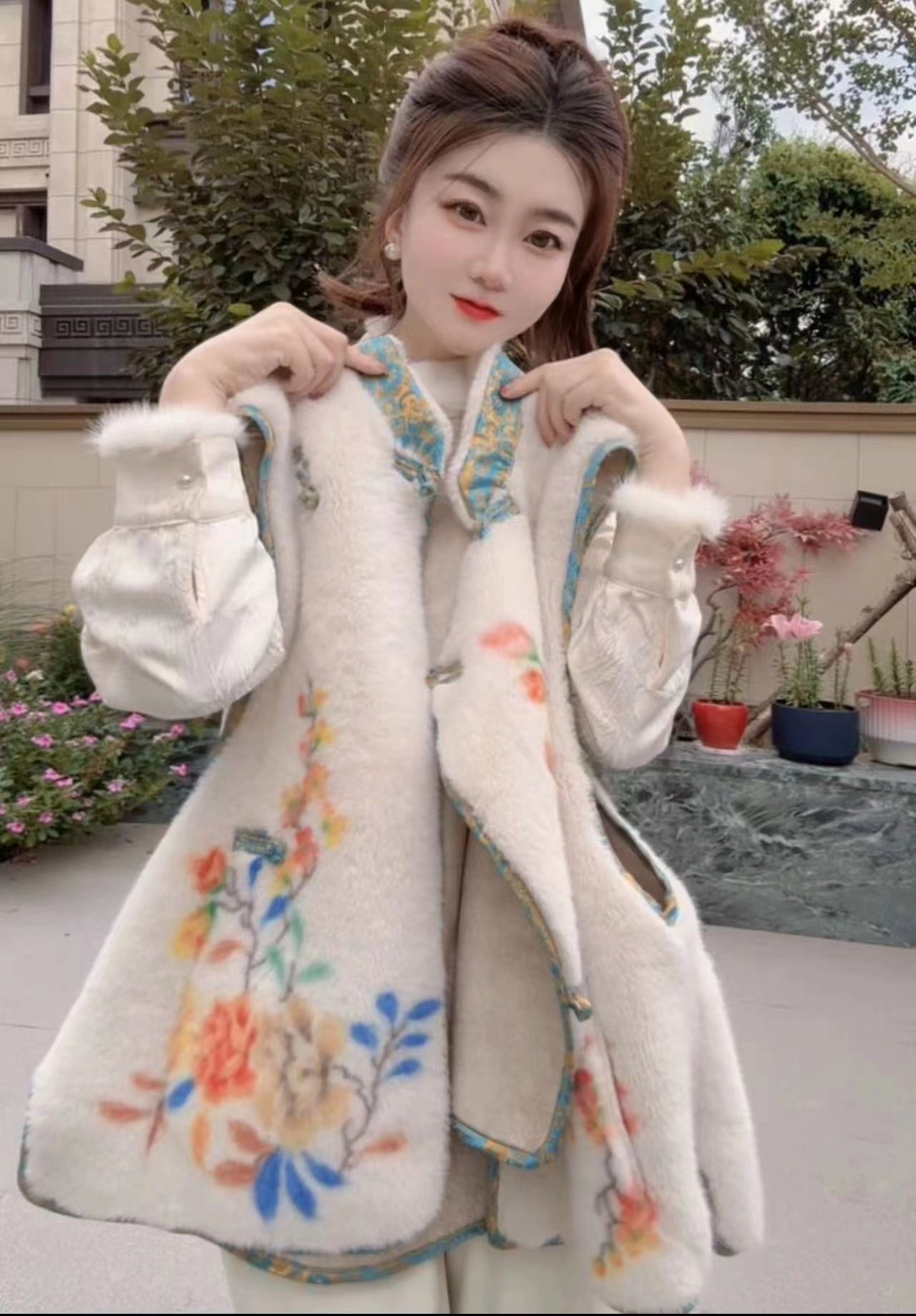 『梦幻花朵X 』高品质设计时尚气质百搭款时尚马甲33240