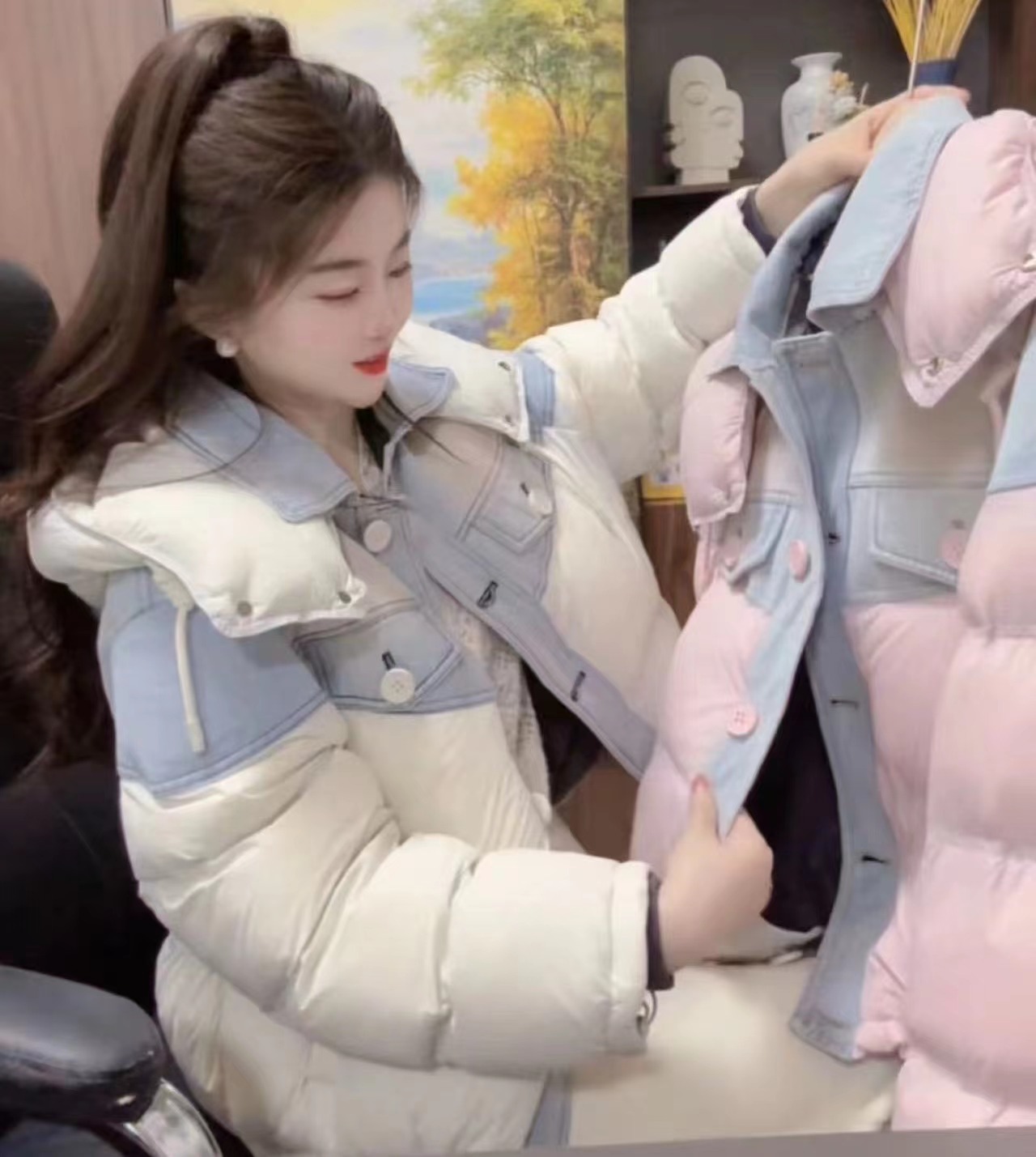 『梦境之美X』韩版洋气时尚百搭休闲洋气秋冬羽绒服25765