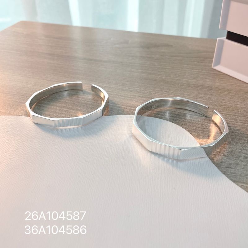 足银手镯 999.9足银手镯情侣小众简约个性光面ins可调节素圈手镯