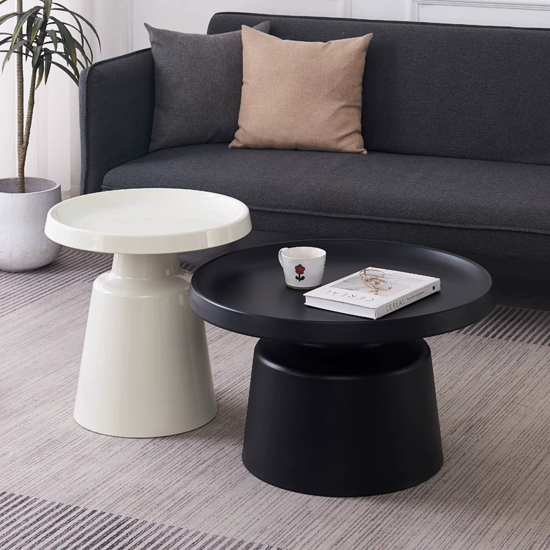 大小圆茶几现代简约小户型沙发边几奶油风客厅家用阳台创意茶桌
