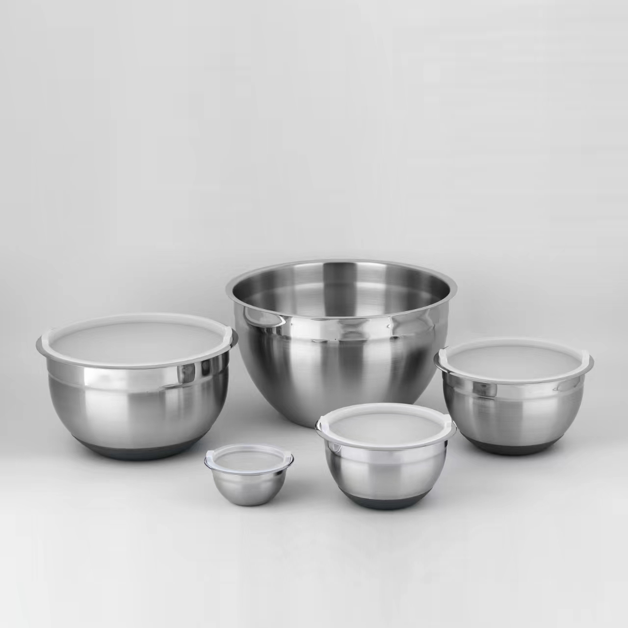 出德国品牌高端不锈钢搅拌盘和面盘沙拉盘带密封盖子