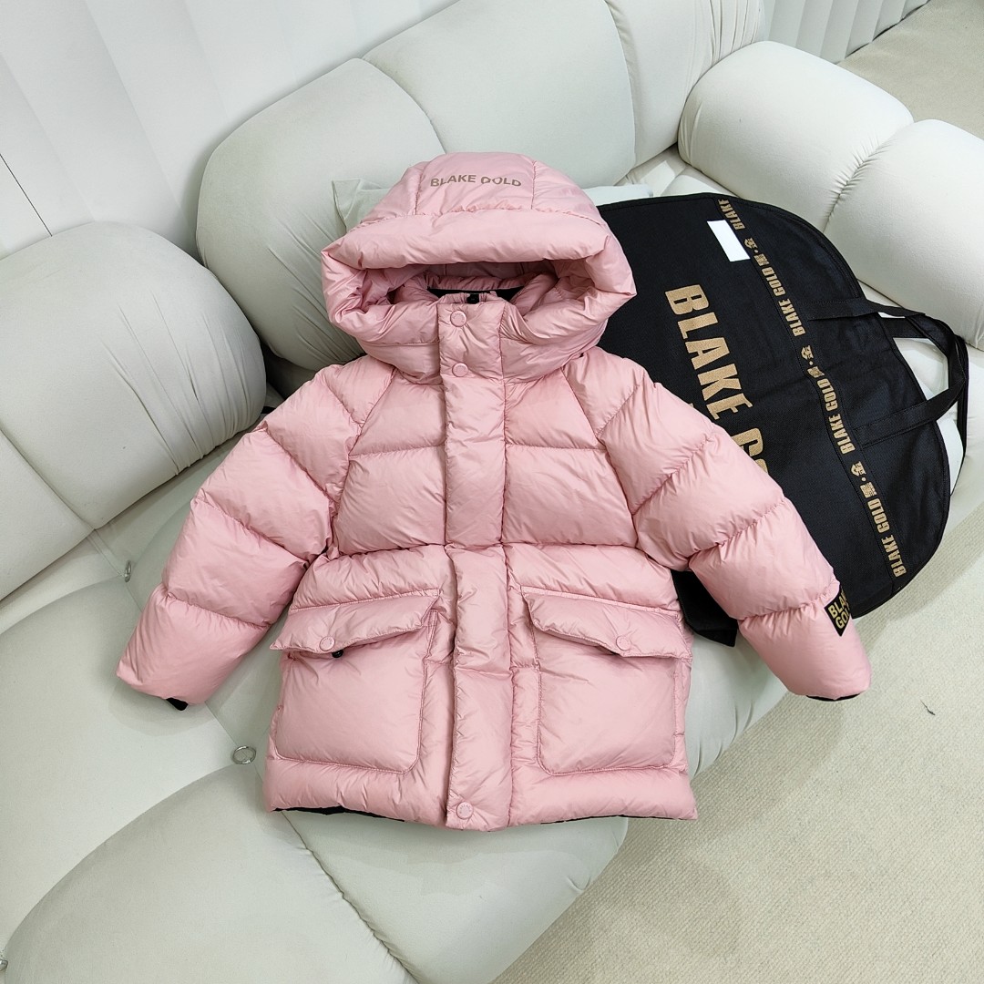 厚纯色男外套童装保暖中长款厚款时尚女儿童女童连帽纯色小童保暖