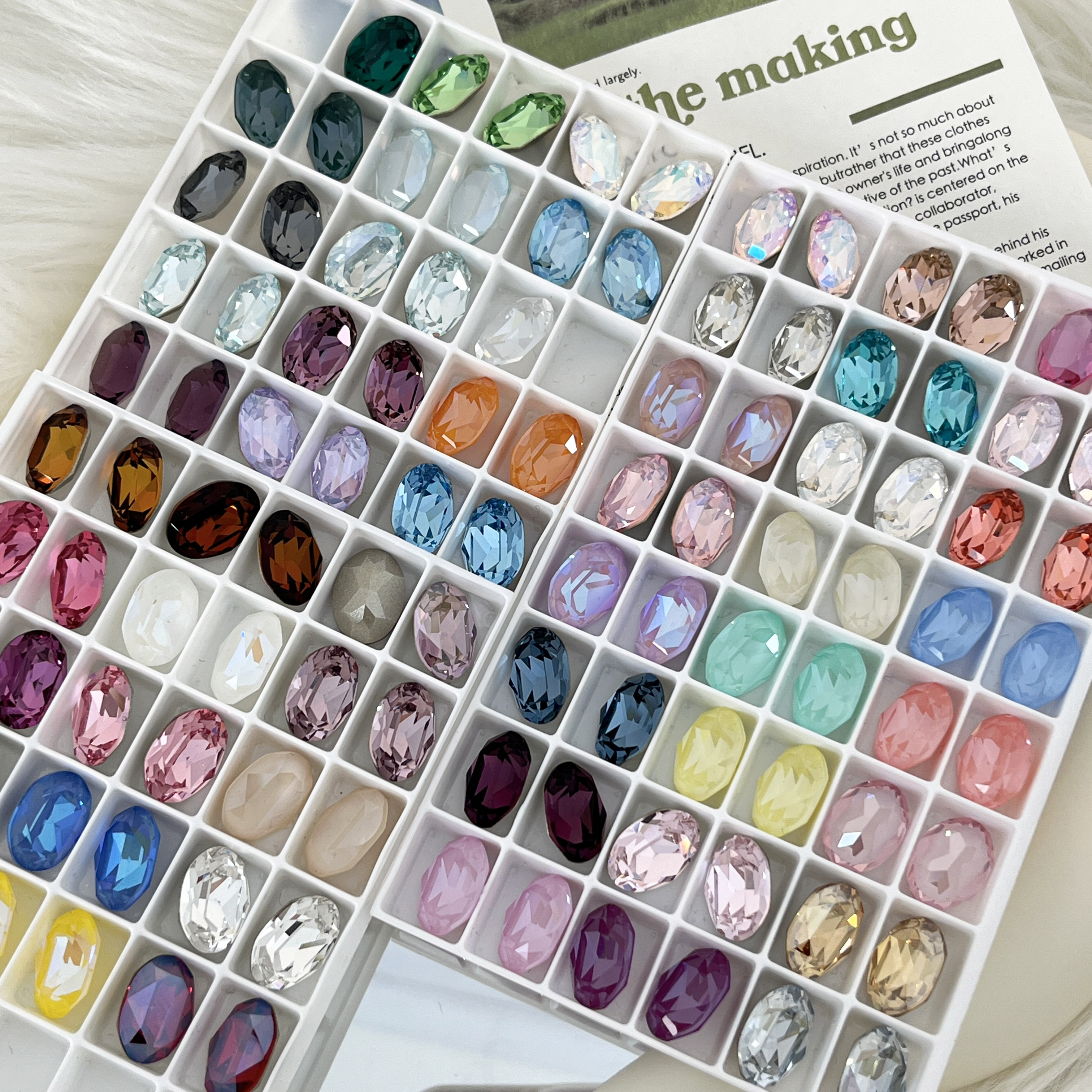 美甲饰品 奥地利正品华子4120鸽子蛋14*10mm爆闪椭圆蛋形指甲钻