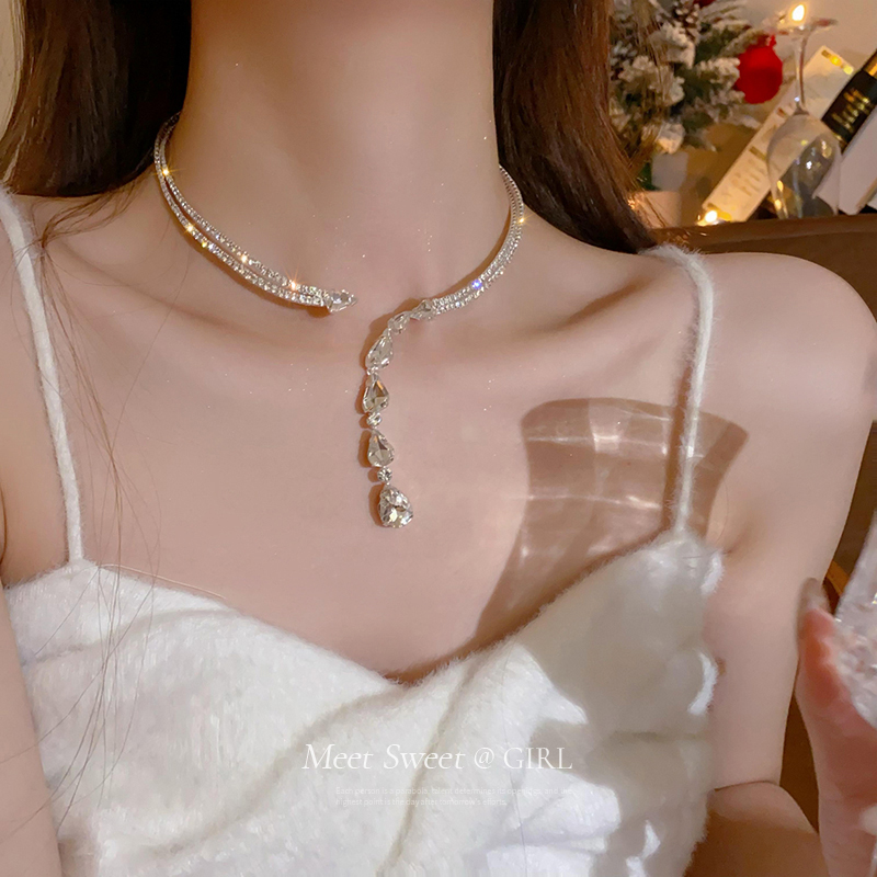 合金亚克力项链 choker项圈轻奢小众高级新娘项链颈链锁骨链432