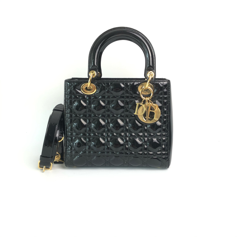 95新 DIOR/迪奥 安洁利知之 Dior迪奥五格漆皮戴妃包 20235H