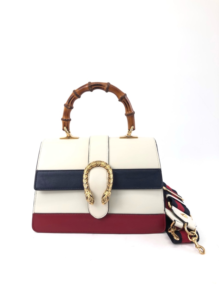 95新 GUCCI/古驰 安洁利知之 Gucci古驰酒神竹节手提包 12515 