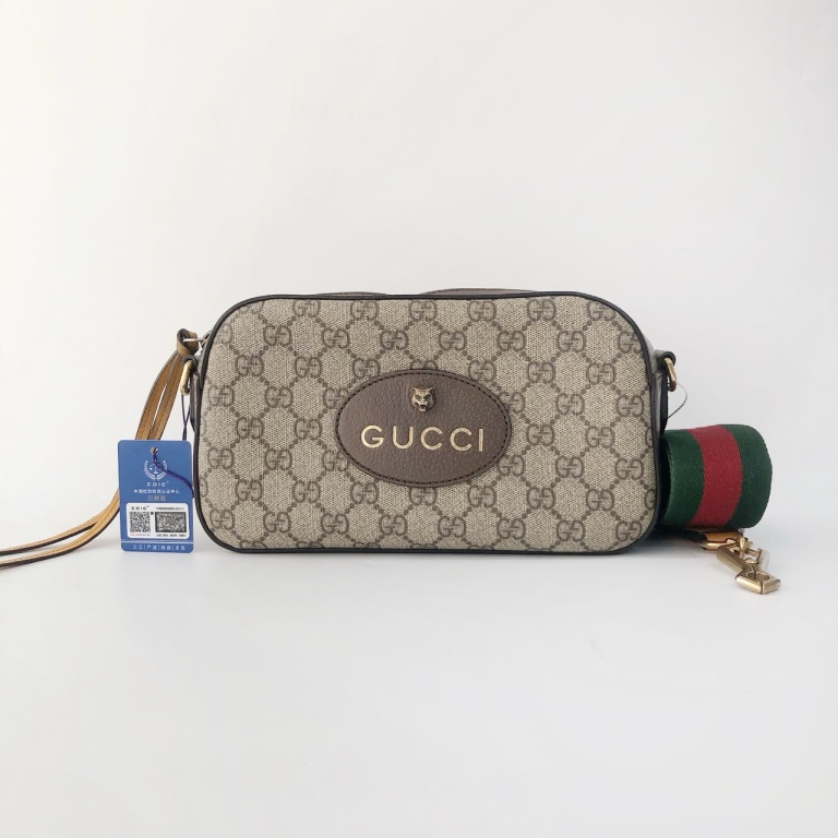95新 GUCCI/古驰  安洁利知之 古驰虎头相机包 411244 