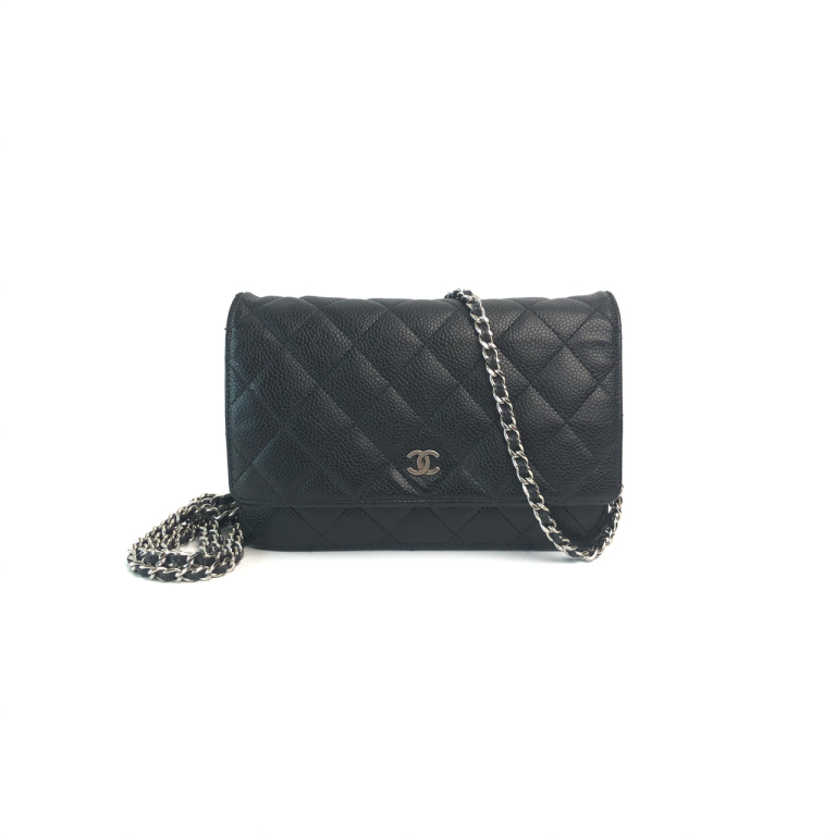 95新 Chanel/香奈儿 安洁利知之CHANEL香奈儿黑银woc链条包20242H