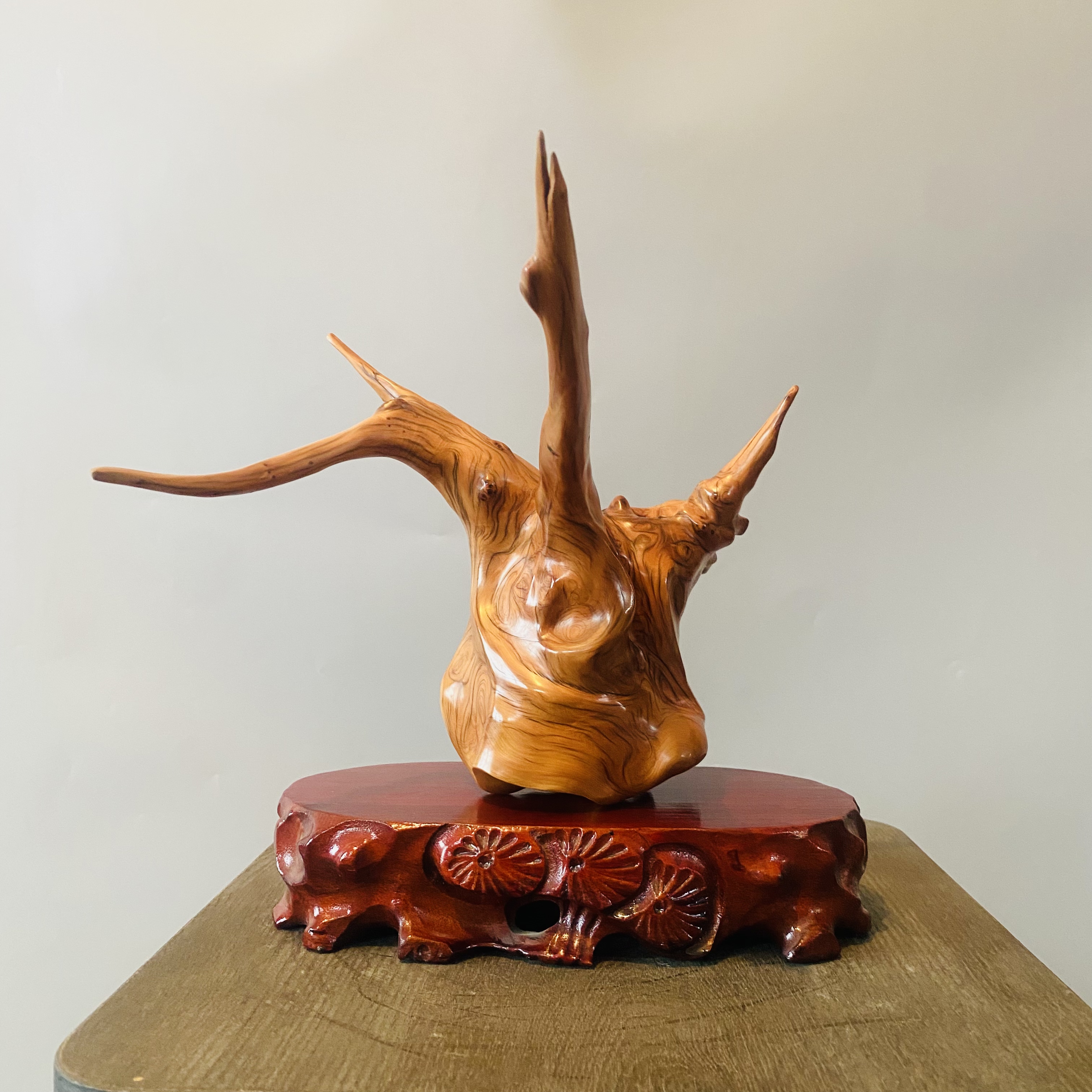 宁子极简根艺云纹眼睛坨坨藏品