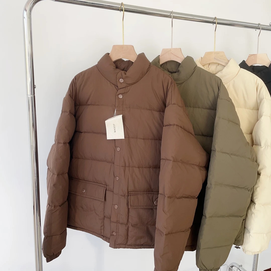 仓6 masof代购秋冬新短款立领抽绳休闲宽松羽绒服