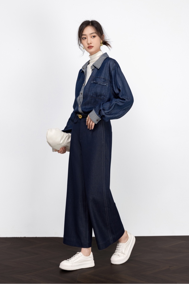 新款遮肉亮星90公分，阔腿裤