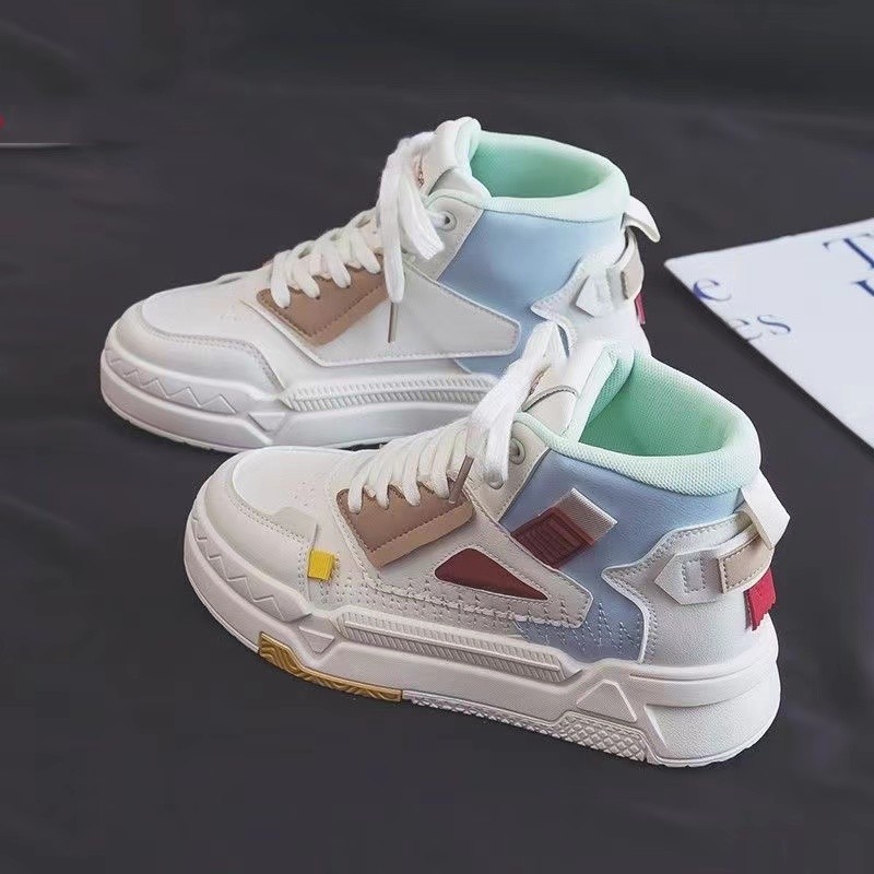 秋冬季回力休闲高帮小白鞋女鞋2023新款厚底鞋子女秋季运动板鞋子