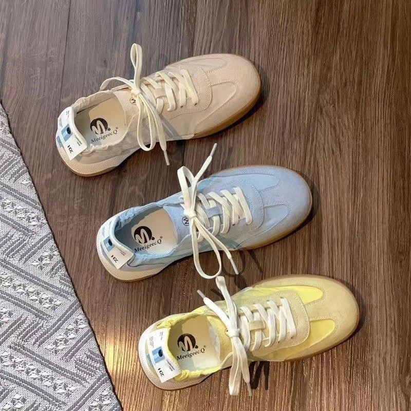 秋冬季回力休闲阿甘鞋女新款芭蕾德训鞋休闲刺绣透气运动小白鞋女