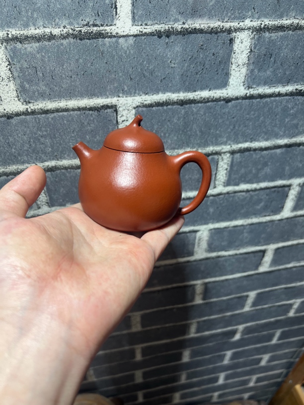 宜兴朱泥紫砂壶茄瓜壶手工泡茶精品壶170cc容量
