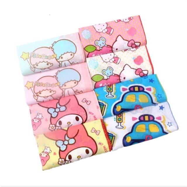 幼儿园用 卡通手帕 单层棉纱 较薄印花儿童手绢 上学用手帕 可爱