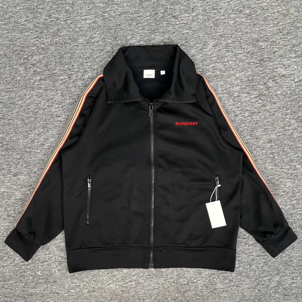 95新 BURBERRY/博柏利 刺绣logo织带休闲夹克外套/xxl码/wk0327