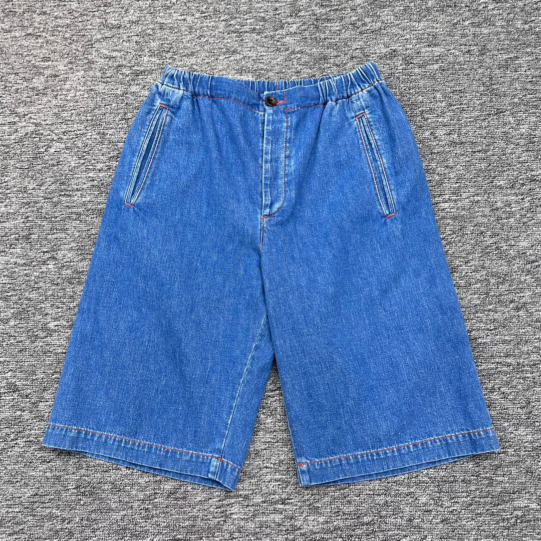 全新未使用 GUCCI/古驰 双G徽标 牛仔短裤/46码/未使用/wk0169