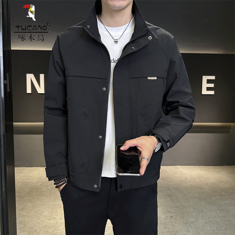 TUCANO/啄木鳥夹克衫男装新款啄木鸟夹克加棉外套防风时尚立领