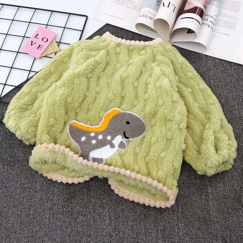 冬天宝宝罩衣加厚反穿衣兜兜褂加绒饭围兜外穿防油护衣婴幼儿秋冬