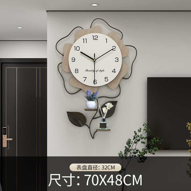 幸福花儿--恋妆客厅简约静音钟表餐厅装饰时钟家用个性时尚挂件