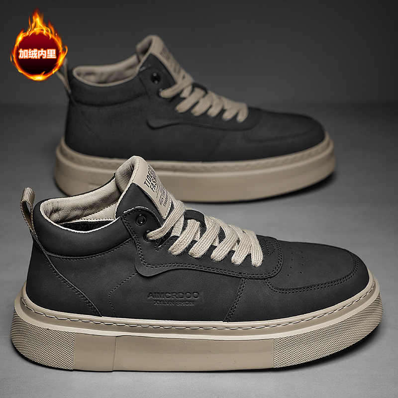 官方正品森用马丁靴男款秋冬季百搭保暖休闲棉鞋男士运动工装板鞋