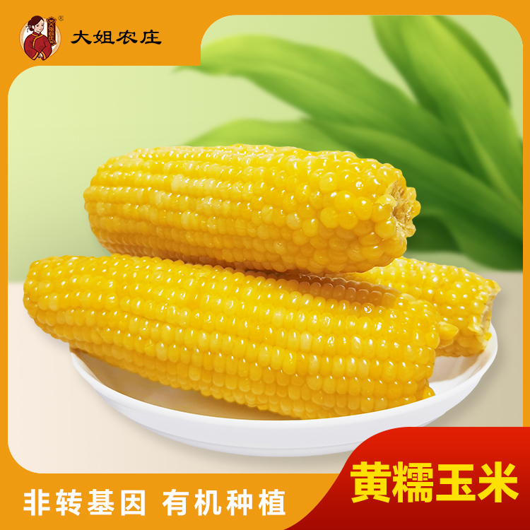 《大娃专属》2025年头茬新玉米大姐农庄甜糯玉米10根/2.1kg袋