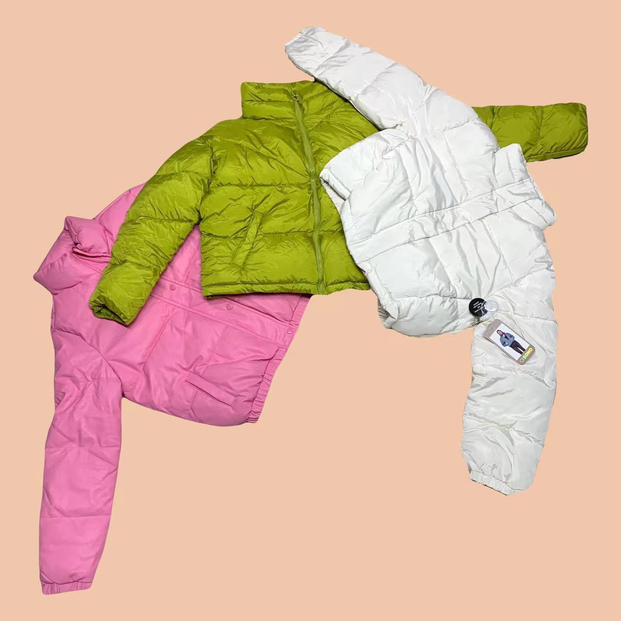 【瑕疵品-小裂皮小脏】Cl亲子亮色羽丝棉立领棉服