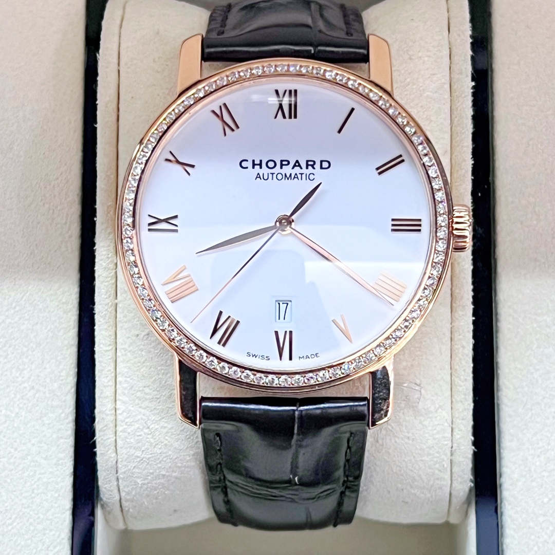 99新  萧邦CLASSIC  表径 40mm 自动机械 玫瑰金 后钻男士腕表