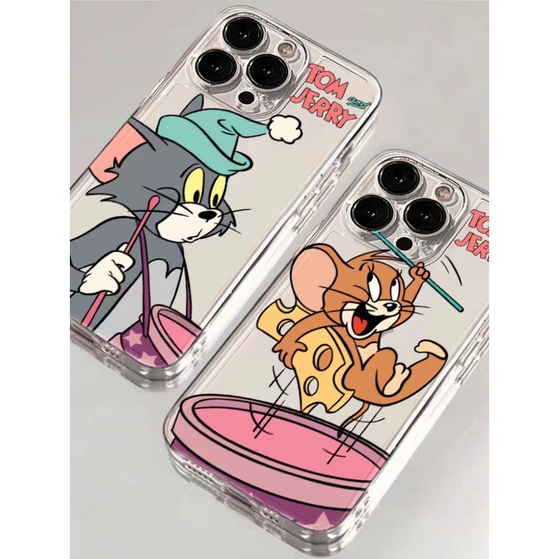 杰瑞汤姆苹果15promax财神手机壳iPhone11/12软壳xs/xr透明13pro