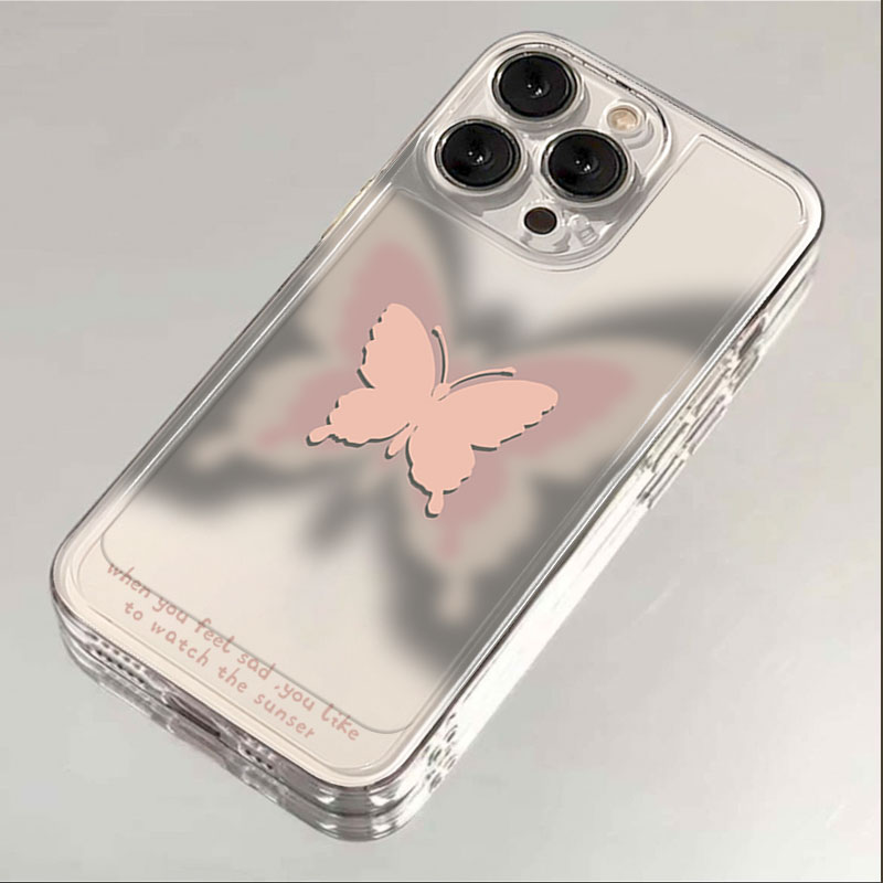 幻影蝴蝶iphone15苹果手机壳14promax硅胶13pro透明12全包11简约