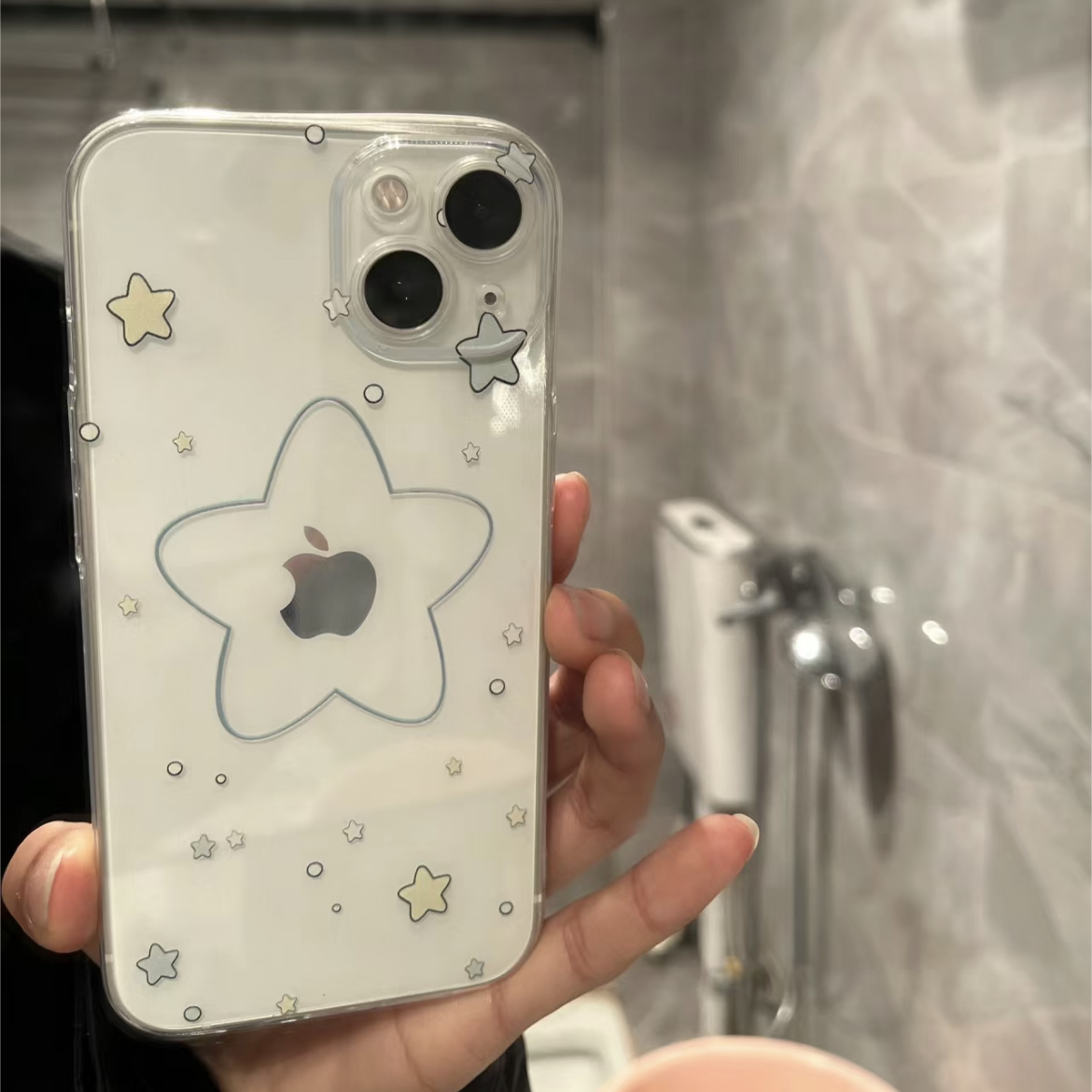 星星适用iPhone15/14promax手机壳苹果13/12/11透明软壳xsmax/78p