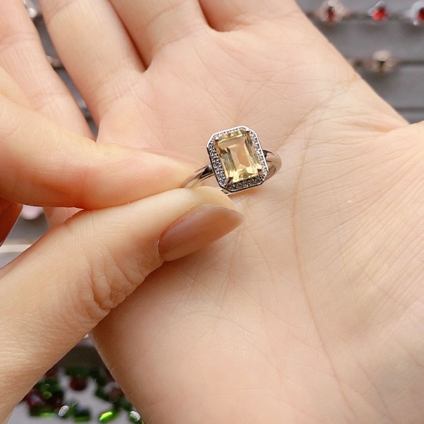 【闪购商品】水晶戒指银S925镶嵌