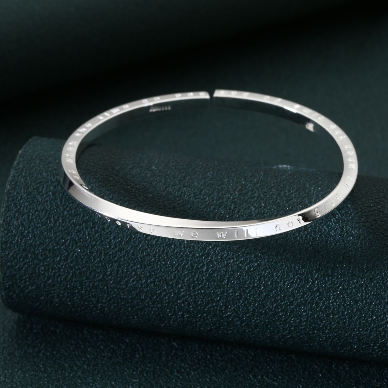 足银手镯 足银9999手镯莫比乌斯圈环子时光不老我们不散开口小众