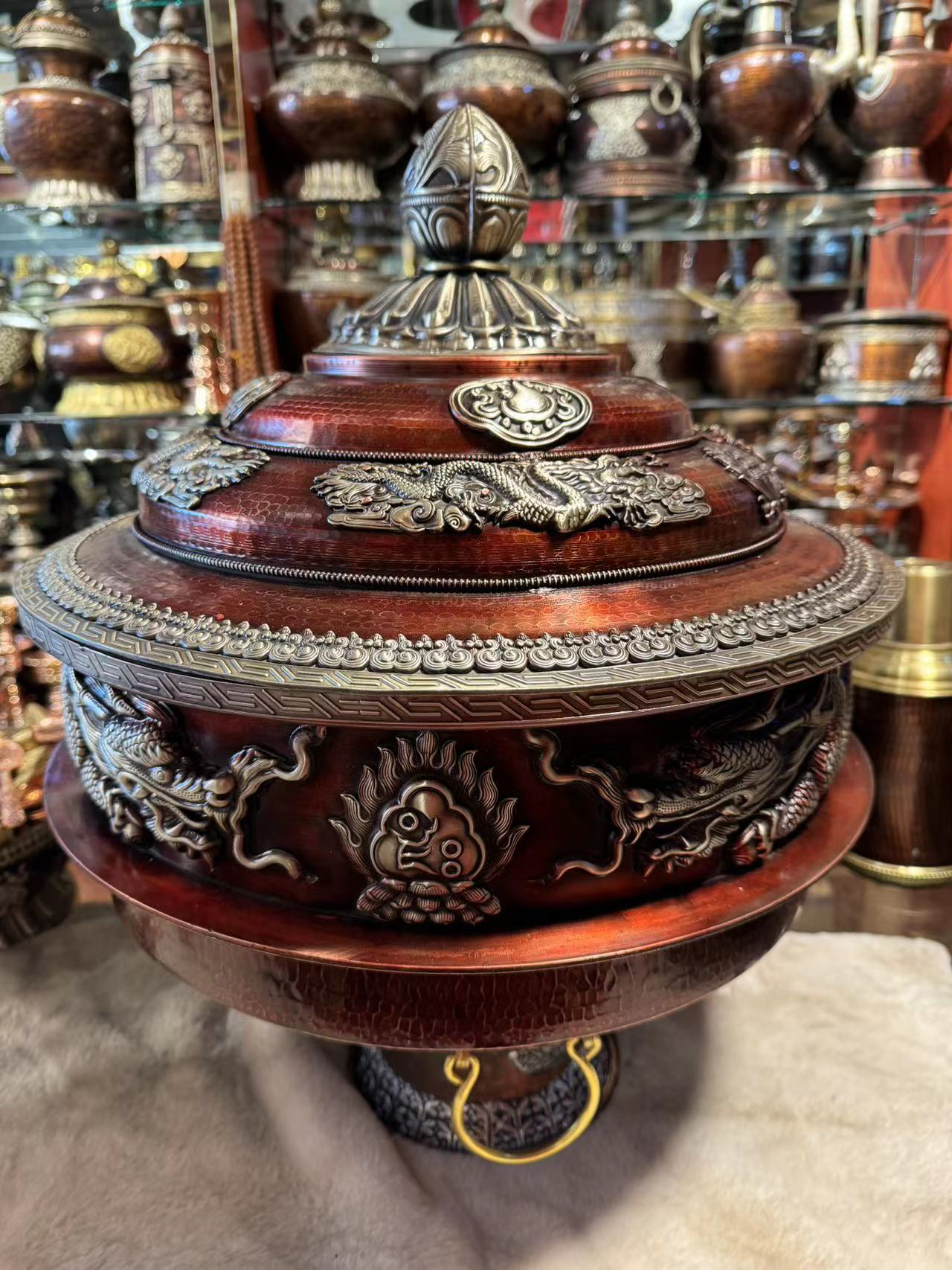 纯铜手工藏式铜锅家用