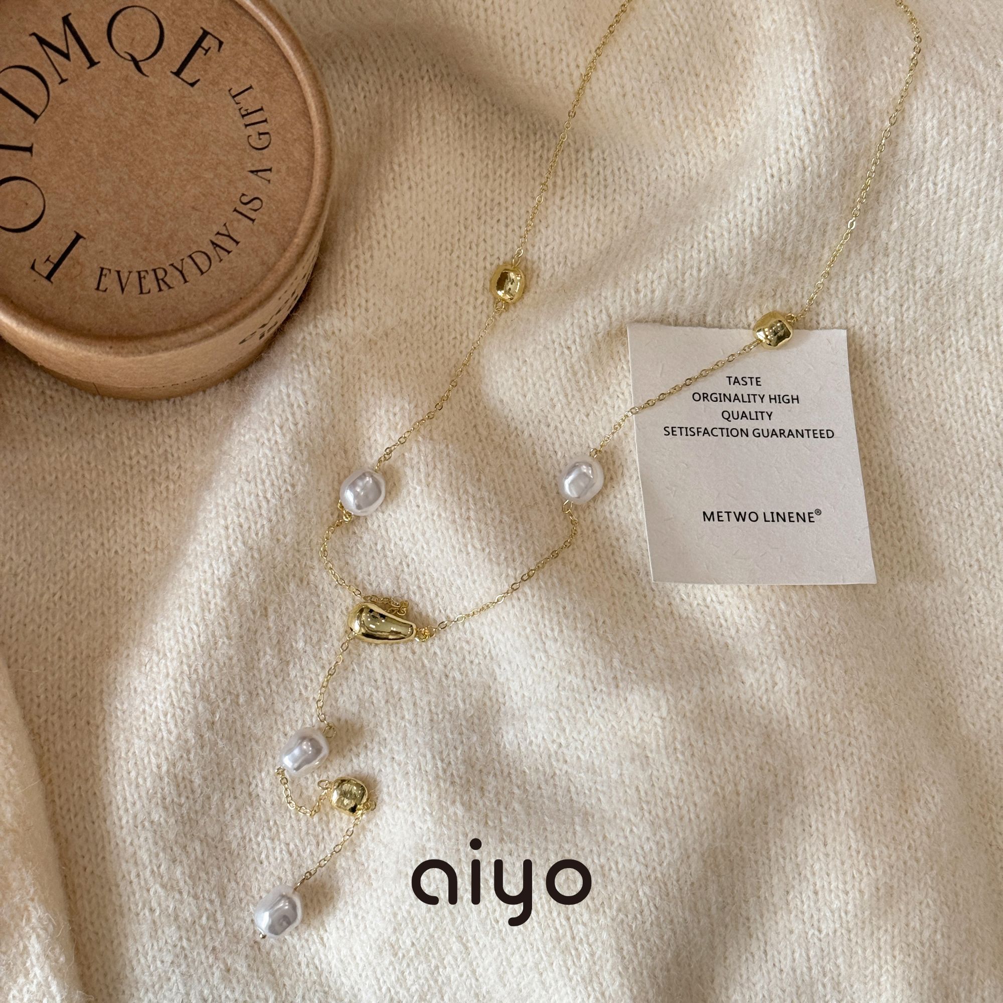 AIYO长款项链女年新款高级感秋冬毛衣链小众设计轻奢配饰