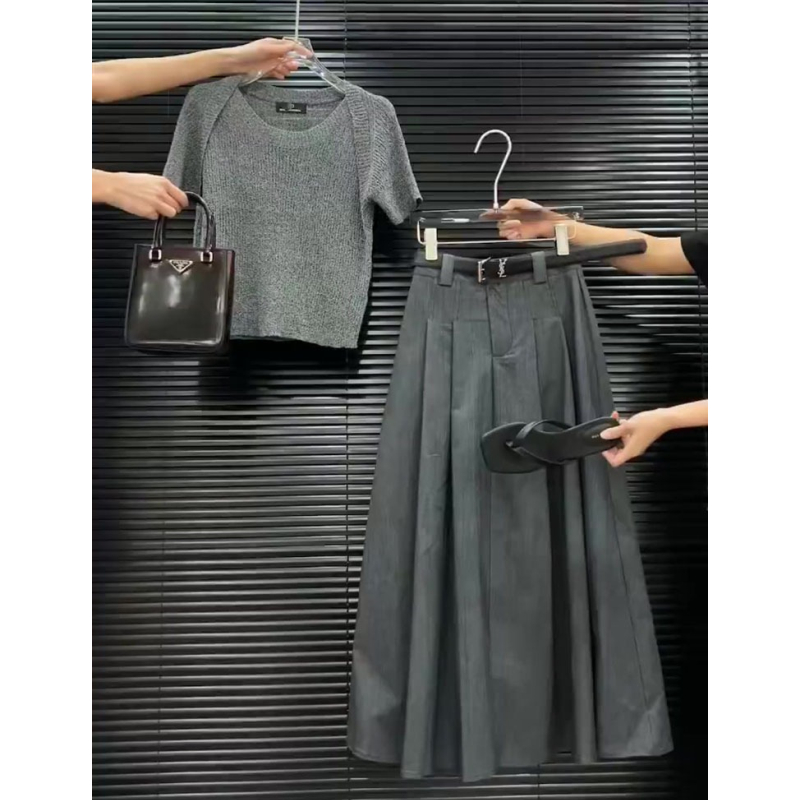 MXX001460303夏装时尚法式桔梗盐系高级感小洋装活泼减龄上衣半身