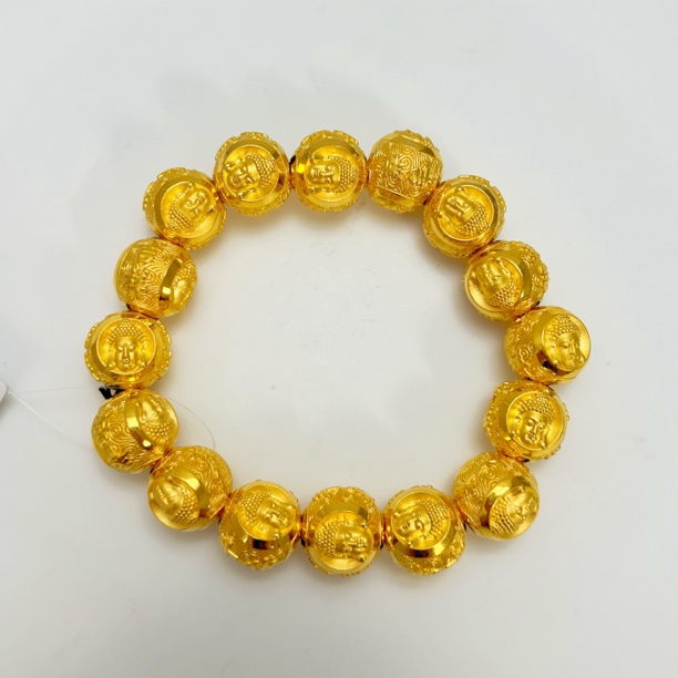 足金999 男士吉祥平安双面佛头手串它将成为你无可取代的细节之一